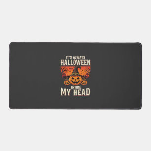 Always Halloween Pumpkin Witch Design_1 Desk Mat