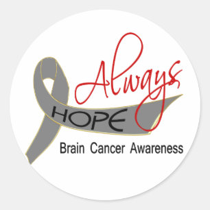 Always Hope Brain Cancer Classic Round Sticker