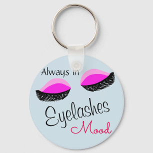 always in eyelashes mood key ring