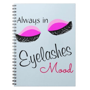 always in eyelashes mood tote bag notebook