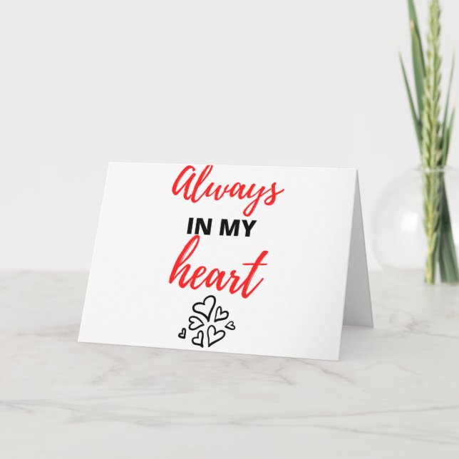Always In My Heart Black Card (Front)
