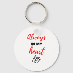 Always In My Heart Black Key Ring