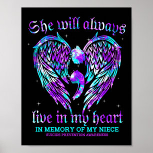 Always In My Heart My Niece Suicide Prevention Awa Poster