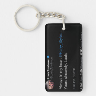 Always in my heart tweet key ring