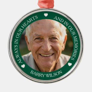 Always in our Hearts and Memories Memorial Metal Ornament
