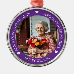 Always in our Hearts and Memories Memorial Metal Ornament