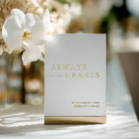 Always in Our Hearts Minimalist Wedding Sign