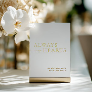 Always in Our Hearts Minimalist Wedding Sign