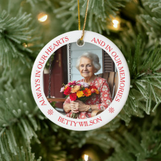 Always in our Hearts | Photo & Poem Cardinal Ceramic Ornament