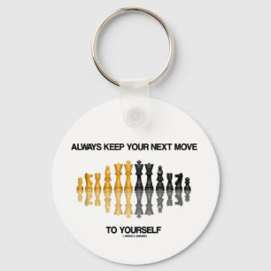 Always Keep Your Next Move To Yourself Chess Humou Key Ring