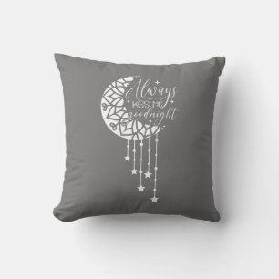Always Kiss Me Goodnight Moon Mandala Stars Cushion