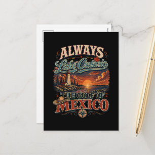Always Lake Ontario and The Gulf of Mexico Holiday Postcard