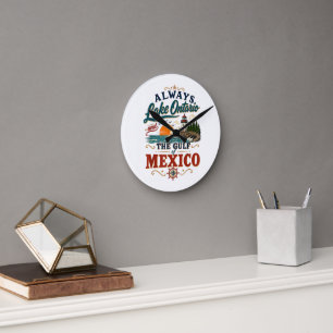 Always Lake Ontario and The Gulf of Mexico Round Clock