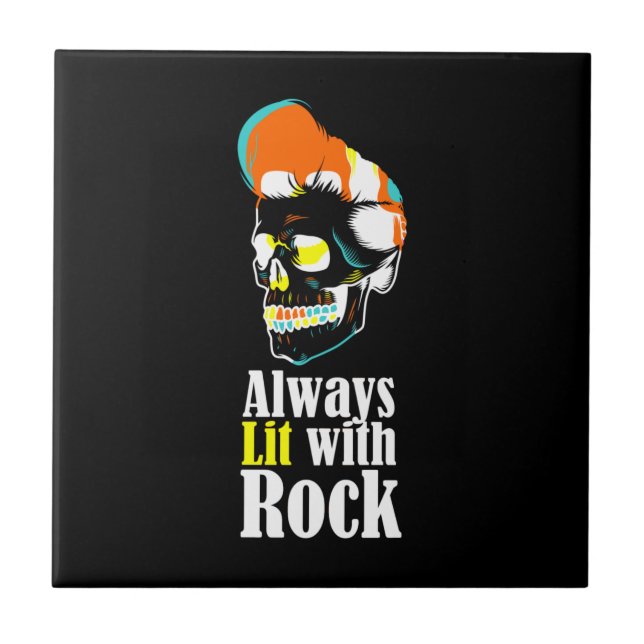 Always lit with rock ceramic tile (Front)
