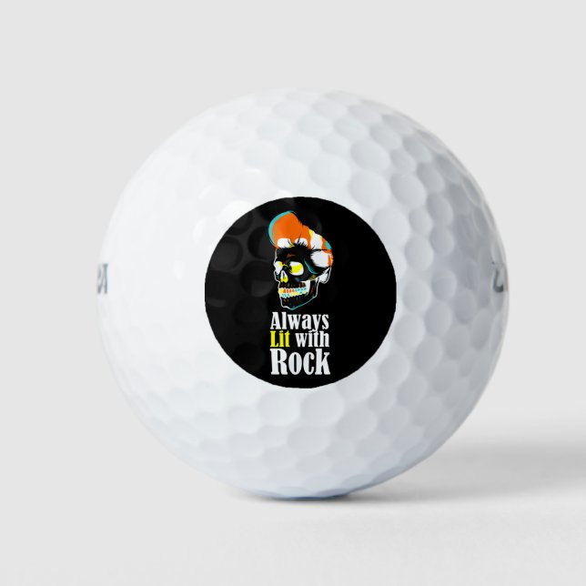 Always lit with rock golf balls (Front)