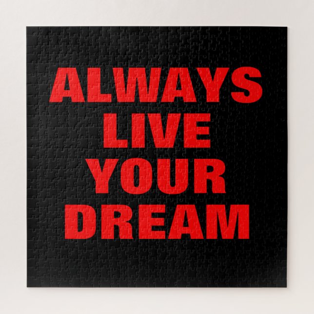 Always Live Your Dream Motivational Jigsaw Puzzle (Vertical)
