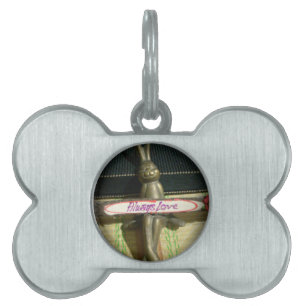 Always Love Inspirational Rabbit Art Print Design Pet Name Tag