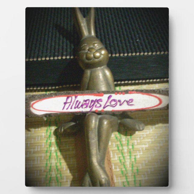 Always Love Inspirational Rabbit Art Print Design Plaque (Front)