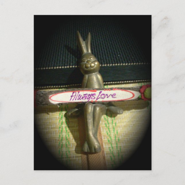 Always Love Inspirational Rabbit Art Print Design Postcard (Front)