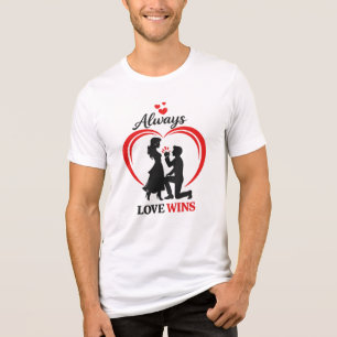 Always Love Wins – Romantic Valentine Unisex Bella Tri-Blend Shirt