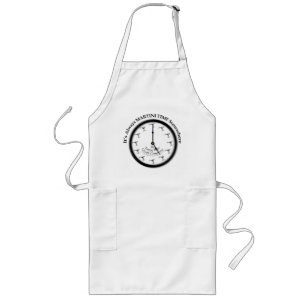 ALWAYS MARTINI TIME SOMEWHERE COCKTAIL BAR APRON