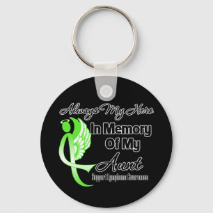 Always My Hero In Memory Aunt - Lymphoma Key Ring