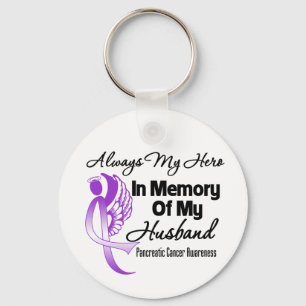 Always My Hero In Memory Husband Pancreatic Cancer Key Ring