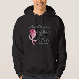 Always My Hero In Memory Mum - Breast Cancer Hoodie