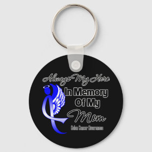 Always My Hero In Memory Mum - Colon Cancer Key Ring