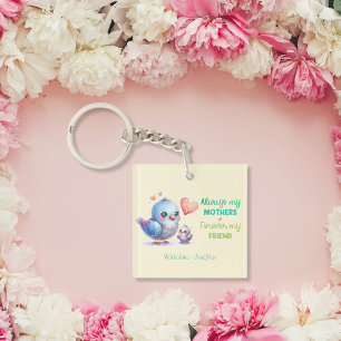 Always my Mother - Bird Mum & Baby Key Ring