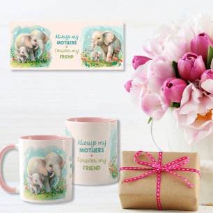 Always my Mother - Elephant Mum & Baby Pink  Mug