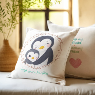 Always my Mother - Penguin Mum Baby Cushion