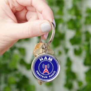 Always On Frequency Amateur Radio Operator Badge Key Ring