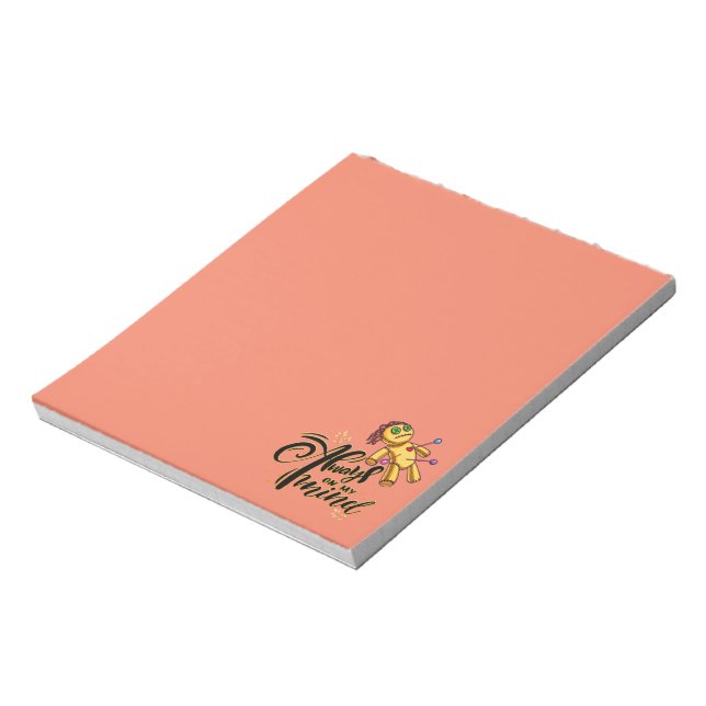 Always on My Mind Funny Halloween Voodoo Doll Notepad (Rotated)