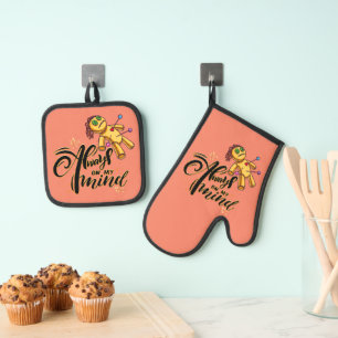 Always on My Mind Funny Halloween Voodoo Doll Oven Mitt & Pot Holder Set