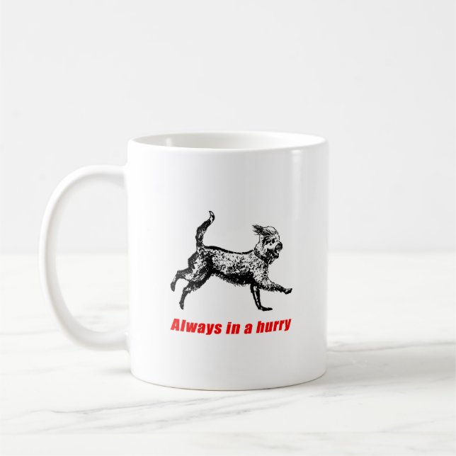 Always on the Move Funny Concept Graphic Print Coffee Mug (Left)