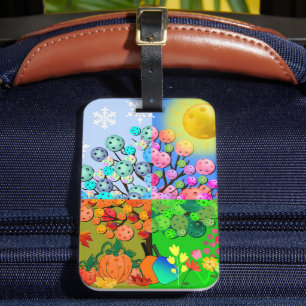 Always Pickleball Season Winter Spring Summer Fall Luggage Tag