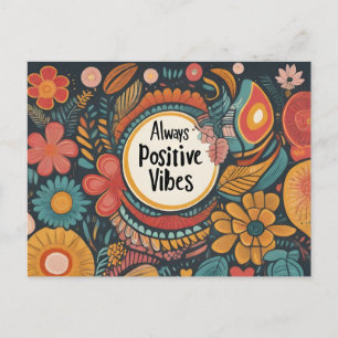 Always positive vibes postcard