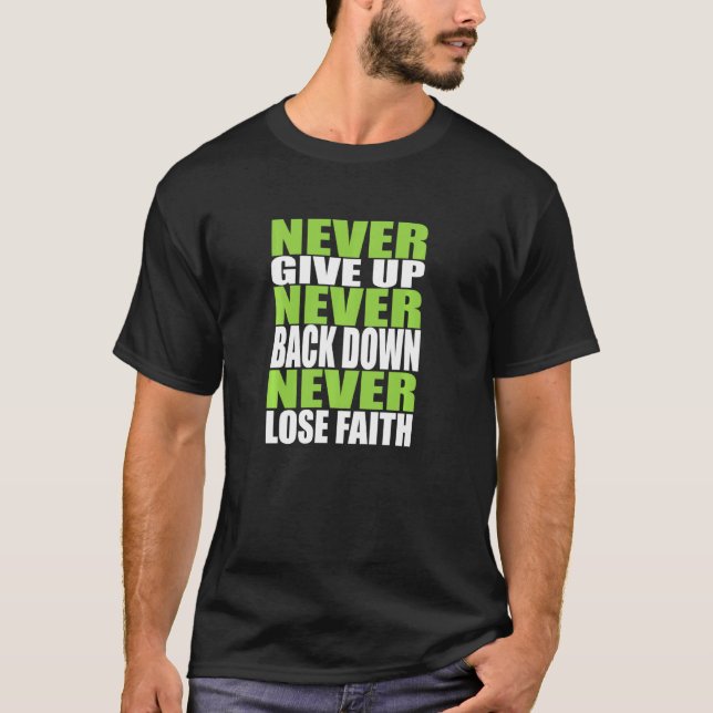Always Pray And Never Give Up Shirt Christian Quot (Front)