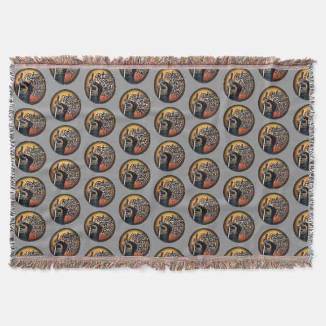 Always Protect Your Nuts - funny ninja squirrel Throw Blanket (Front)