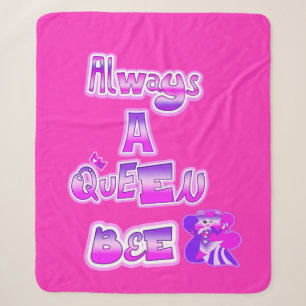 Always queen bee hot pink sherpa blanket