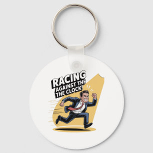 Always Racing Against the Clock Key Ring