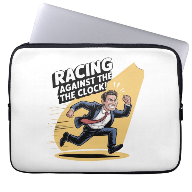 Always Racing Against the Clock Laptop Sleeve (Front)