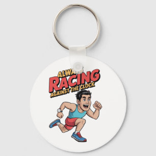 "Always Racing Against theClock" Key Ring