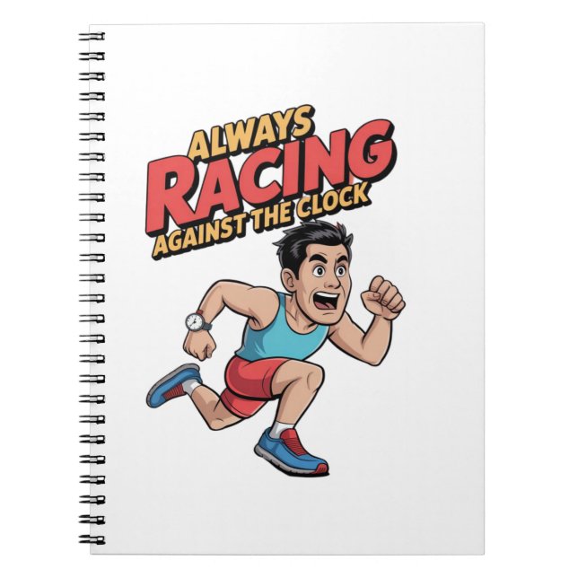 "Always Racing Against theClock" Notebook (Front)