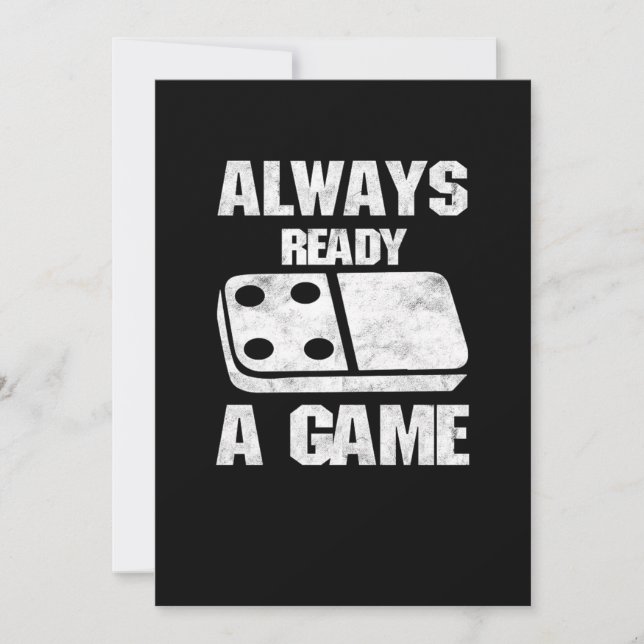 Always Ready Dominoes Tiles Puzzler Game Gift Invitation (Front)