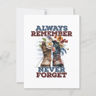 Always remember never forget memorial day 2025 postcard