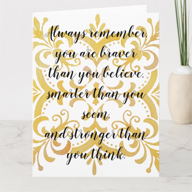 Always remember quote card (Front)