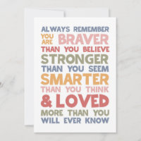 Always Remember You Are Braver