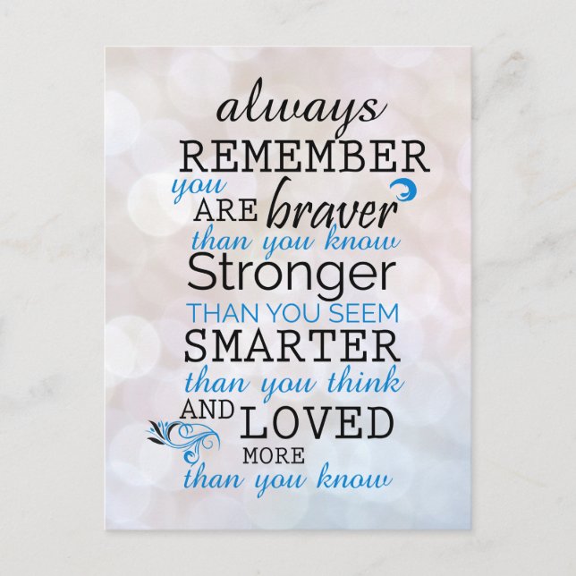 Always Remember You Are Braver Postcard (Front)